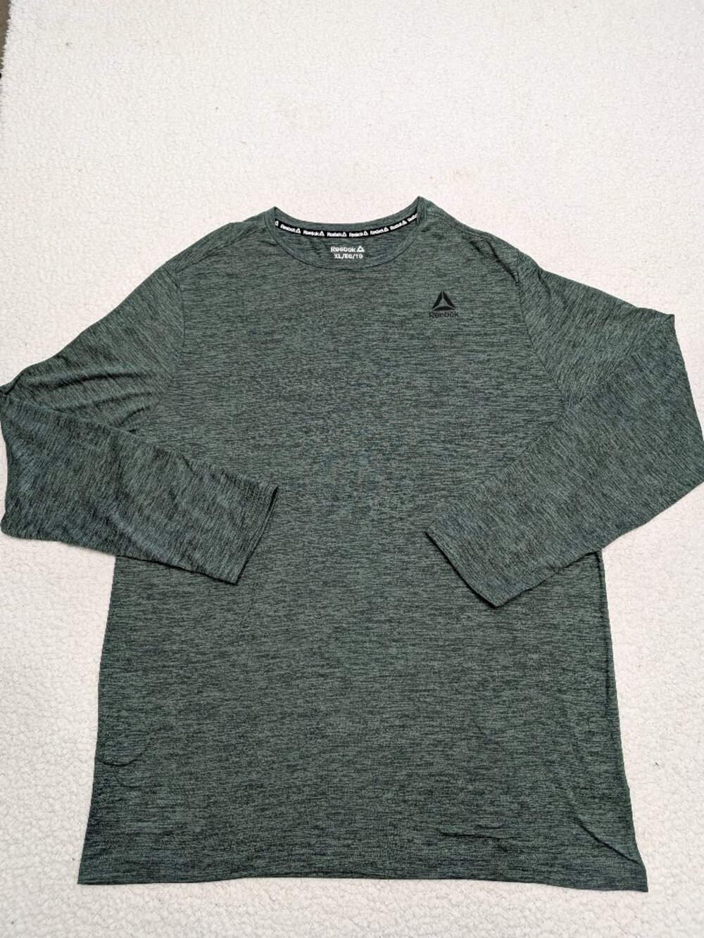 Reebok Mens XL Athletic Performance T-Shirt Green Workout Tee
